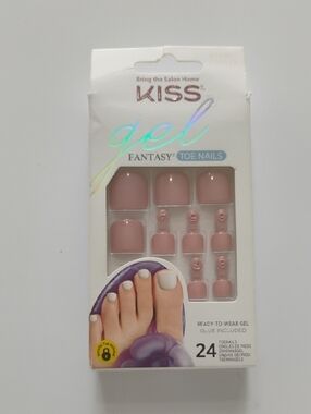 Kiss Gel Fantasy Toe Nails - Light Pink